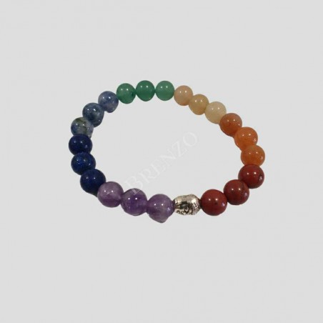 Pulseira cristais 7 chakras 8mm