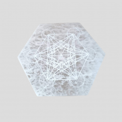 Base hexagonal selenite 18 cm
