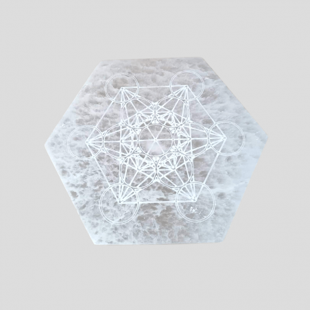 Base hexagonal selenite 18 cm