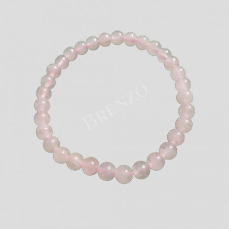 Pulseira quartzo rosa 6mm