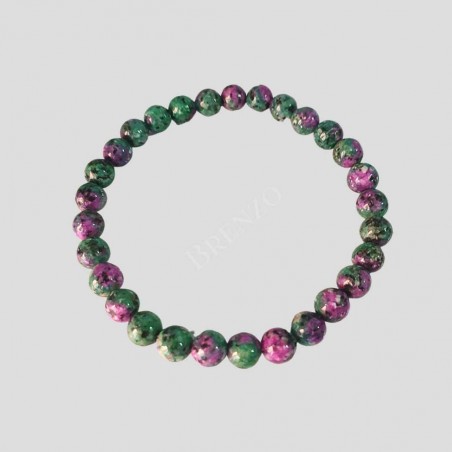 Pulseira zoisite com rubi